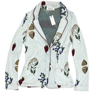 NWT Anthropologie Aldo Martins Novelty Fruit Knit Blazer
